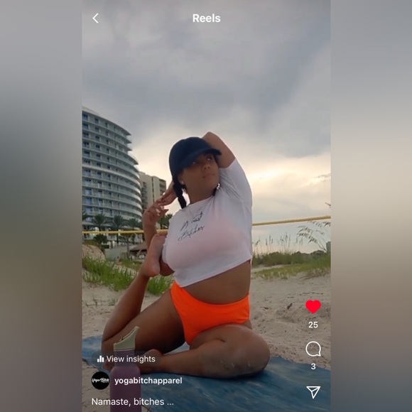 Yoga Bitch Distressed Dad Hat Embroidered Logo EUC - Picture 6 of 6